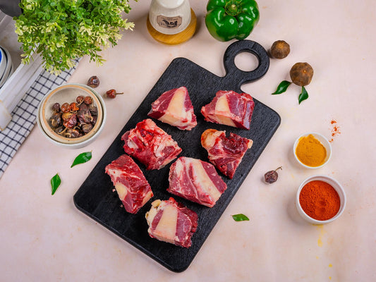 Indian Beef Bone-In – Biryani Cut (Shoulder) | 500g
لحم بقري هندي بالعظم – قطع برياني (كتف) | 500 جرام