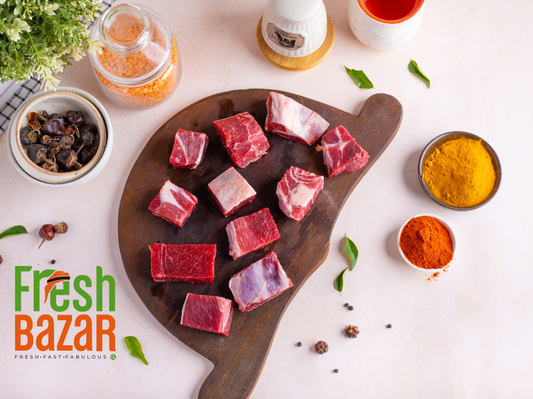 LAMB AUSTRALIA BONE IN CURRY  CUTT FROM LEG -500G