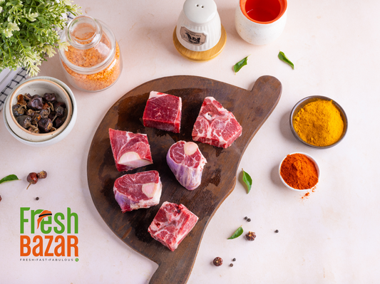 LAMB AUSTRALIA BONE IN BIRIYANI  CUTT FROM LEG -500G