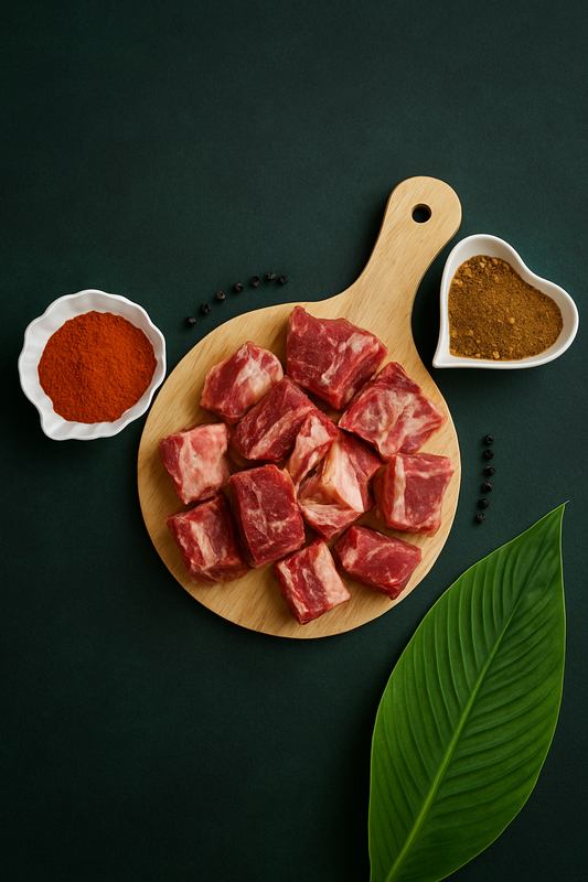 BEEF INDIAN BONE IN  BIRIYANI  CUTT FROM SHOULDER - 500G