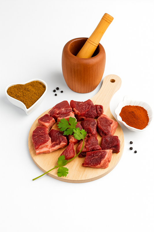 BEEF PAKISTAN BONE IN CURRY CUTT FROM SHOULDER - 500G