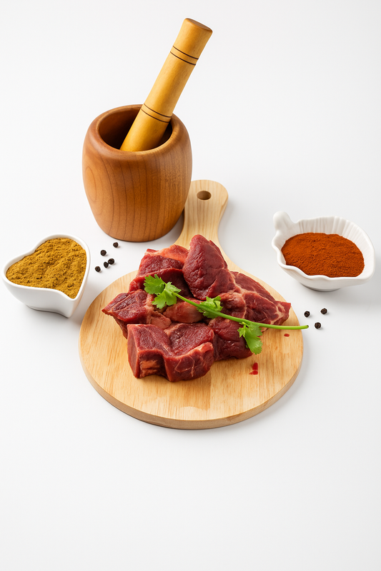 BEEF PAKISTAN BONE IN  BIRIYANI CUTT FROM SHOULDER - 500G