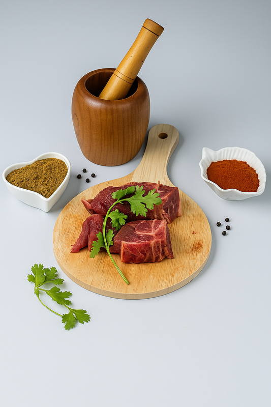 BEEF PAKISTAN BONE IN MADHBI CUTT FROM LEG -500G