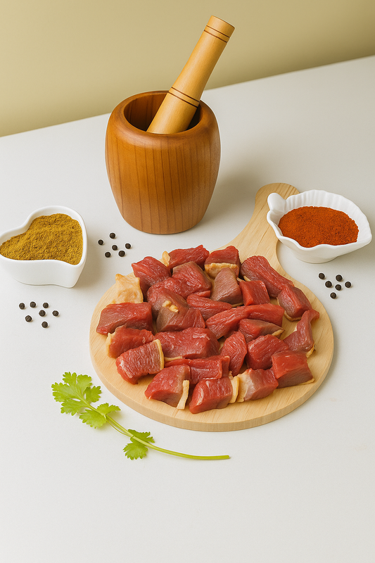 BEEF PAKISTAN BONELESS FRY CUTT FROM FROM  LEG -500G