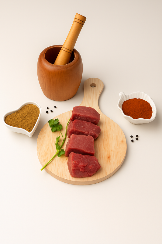 BEEF PAKISTAN BONELESS BIRIYANI  CUTT FROM LEG -500G