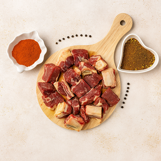 BEEF INDIAN BONE IN CURRY CUTT FROM LEG - 500G