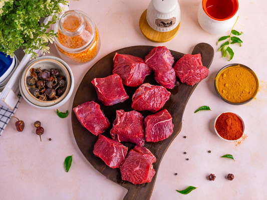 Indian Beef Boneless – Biryani Cut (Shoulder) | 500g
لحم بقري هندي بدون عظم – قطع برياني (كتف) | 500 جرام